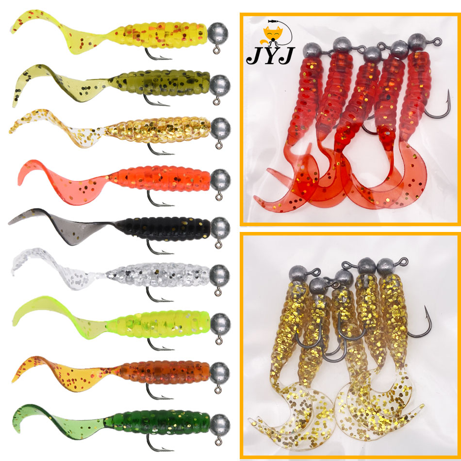 Fishing Lure Soft Plastic - JYJ 5szt/worek 1g haczyk jigowy z