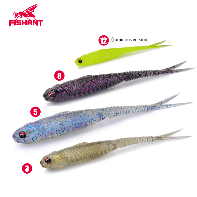 Fishing Lure Soft Plastic - FISHANT Fork Tail Hollow FloatingSoft Bait