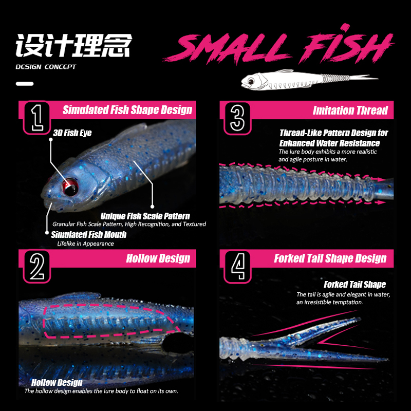 FISHANT Fork Tail Hollow Float – Fishing Lure Soft Plastic recenzja i cena